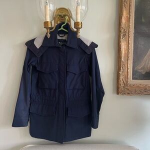 Vintage Madewell Insulated Navy Raincoat Jacket